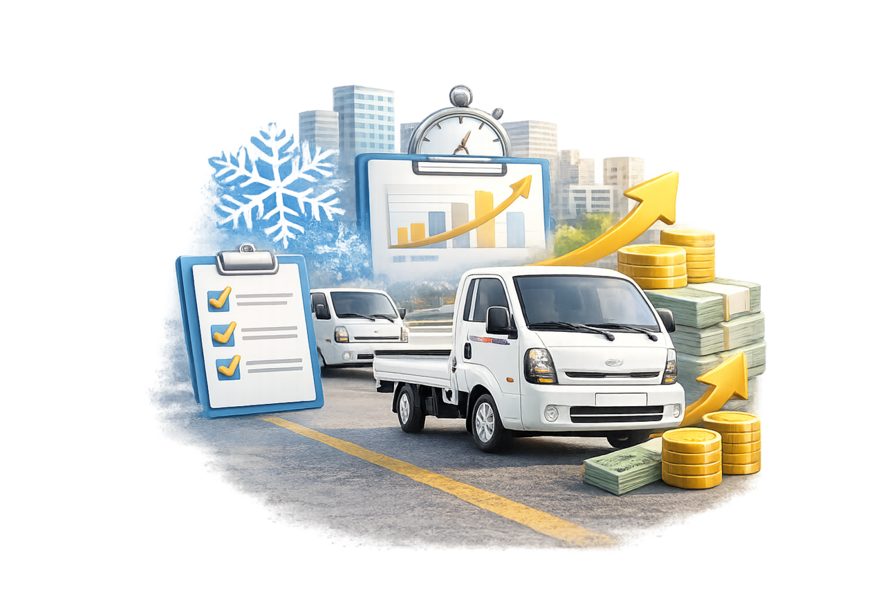 산청군 1톤용달 기사 하루 평균 수익