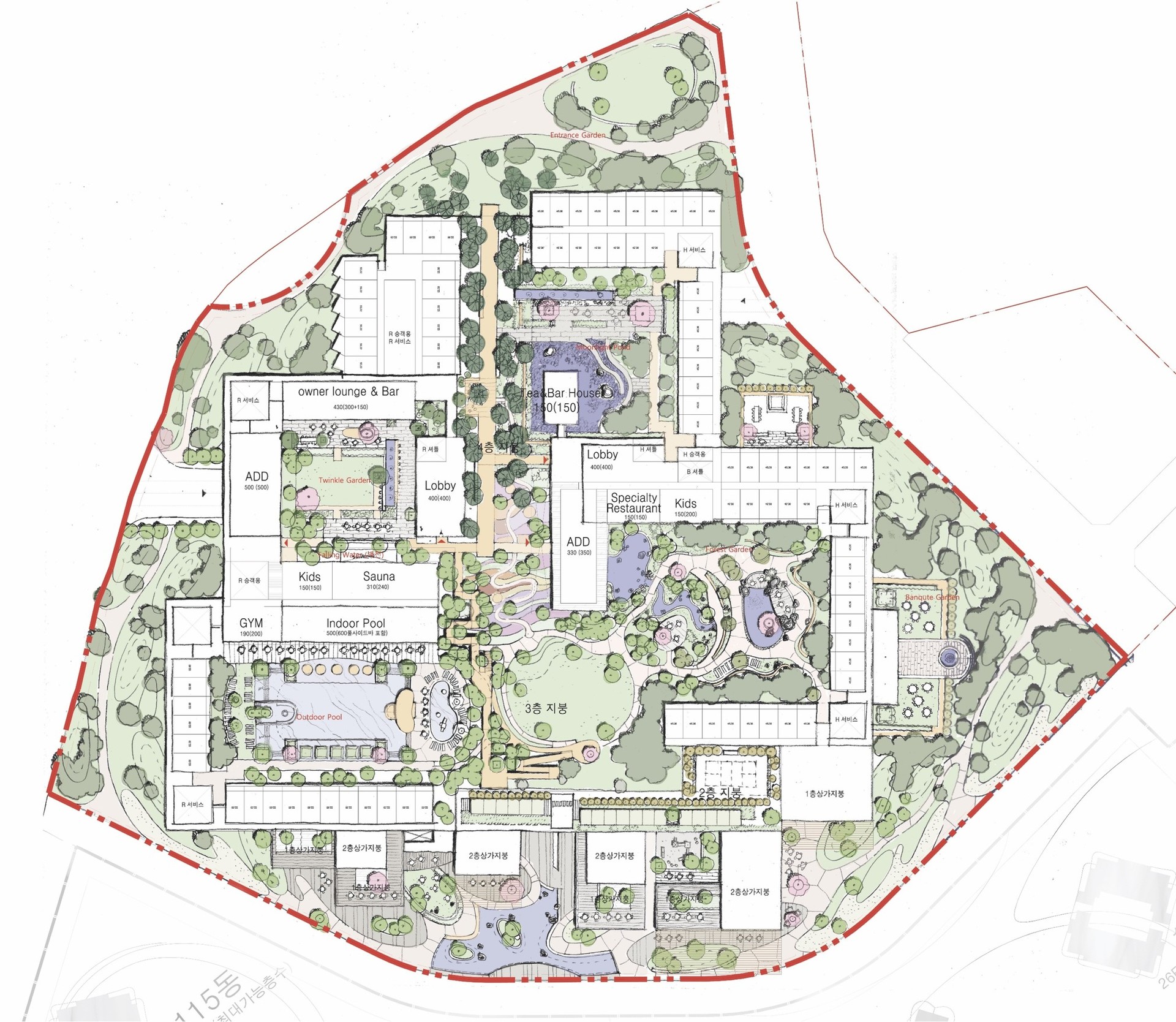 강릉경포팔경을 차용한 공간