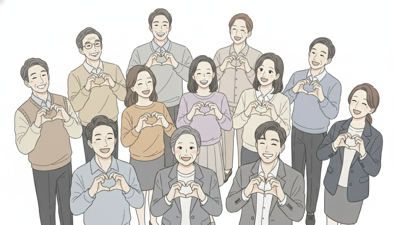 자녀와 함께 자산관리에 대한 상담을 받는 60대 어르신의 모습