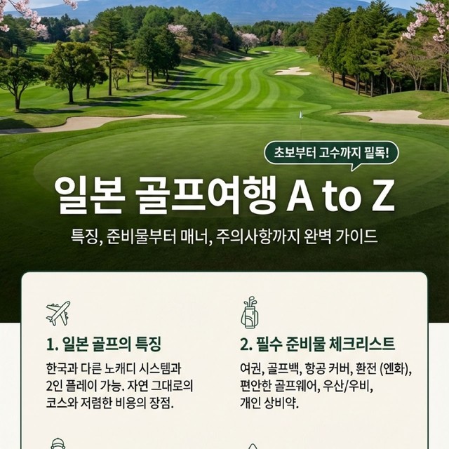 읿본골프진행안내 