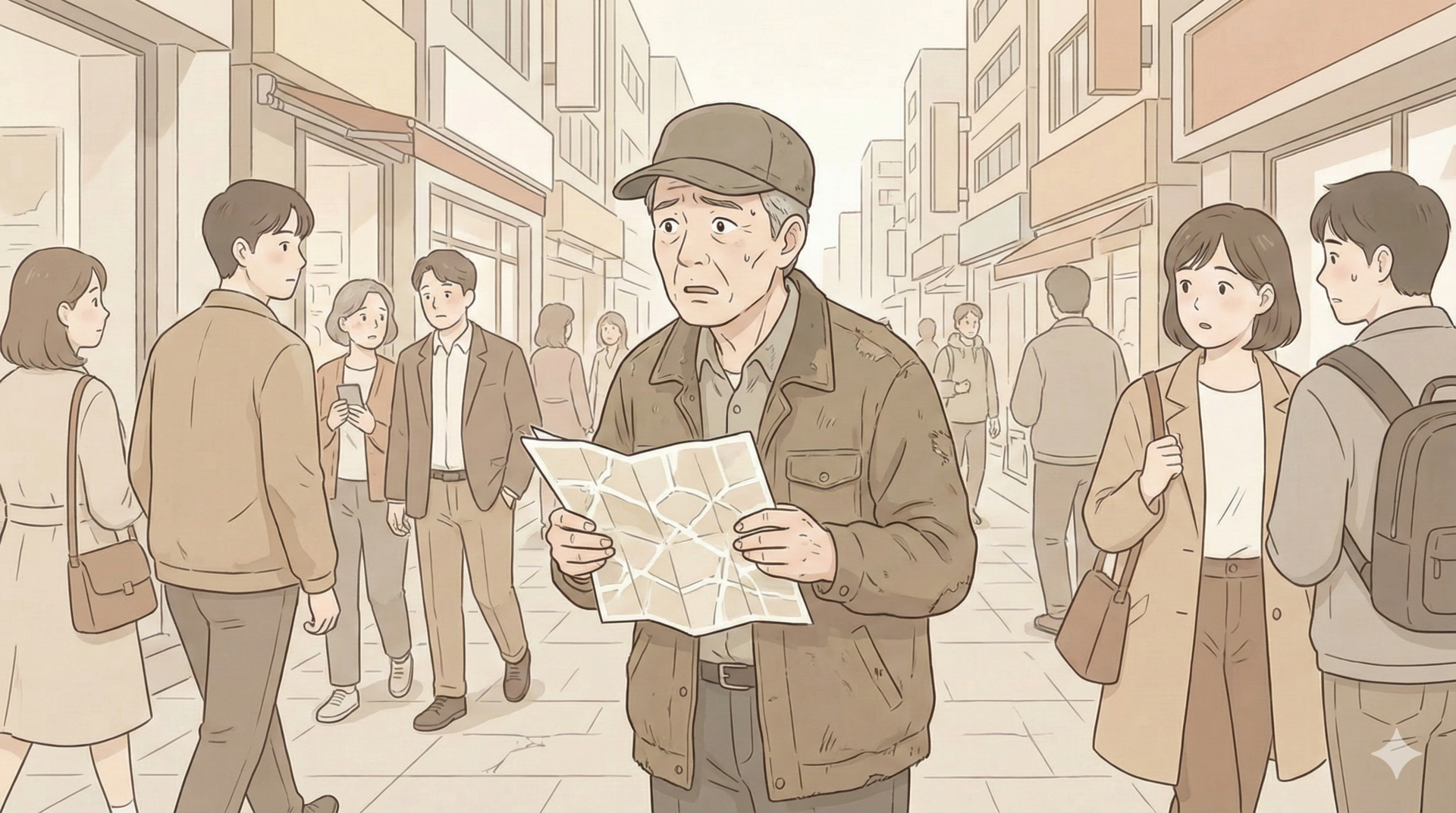 자녀와 함께 자산관리에 대한 상담을 받는 60대 어르신의 모습