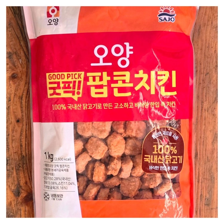 오양팝콘치킨 / 국내산닭고기 100% / 한입치킨 / 콜팝치킨 /10kg /1kg×10봉 : 누리푸드