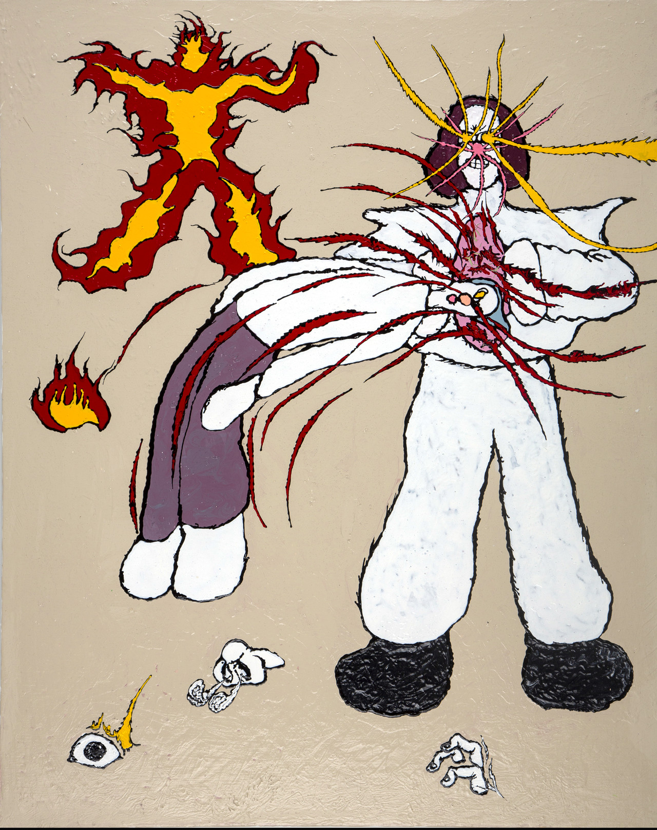 지옥에 항복하다 Surrender to Hell, 2025, 90.9*72.7cm, Acrylic on Canvas