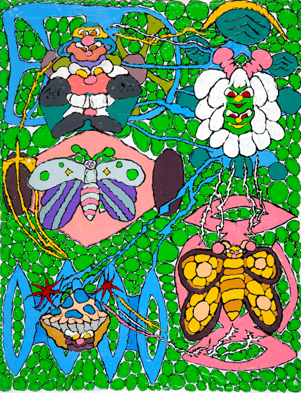 숨은 생명 Hidden Lives, 2025, 53*40.9cm, Mixed Media on Wooden Panel