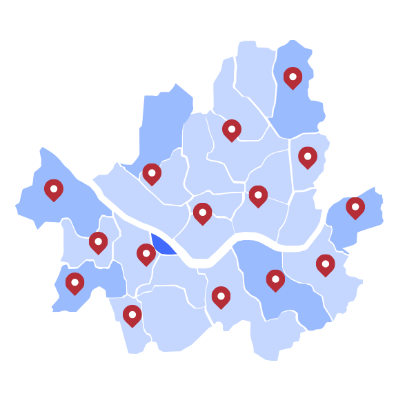 서울 전 지역 출동 가능한 15개 지점 운영 안내 지도