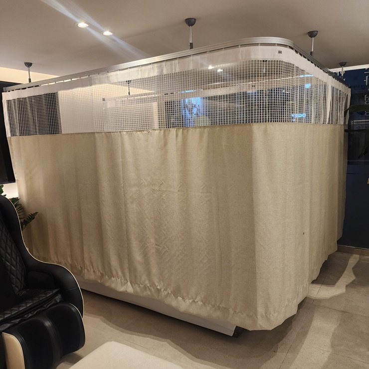 병원 레일 요양원 커튼 가림막 블라인드 방염 설치 시공