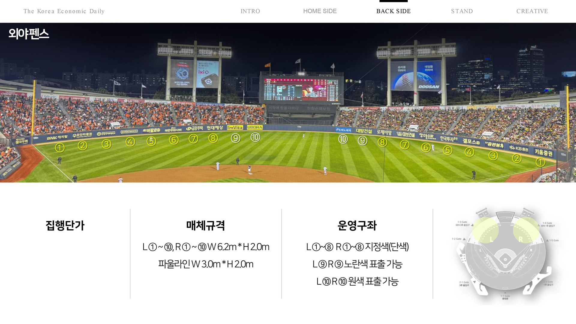 잠실구장광고
