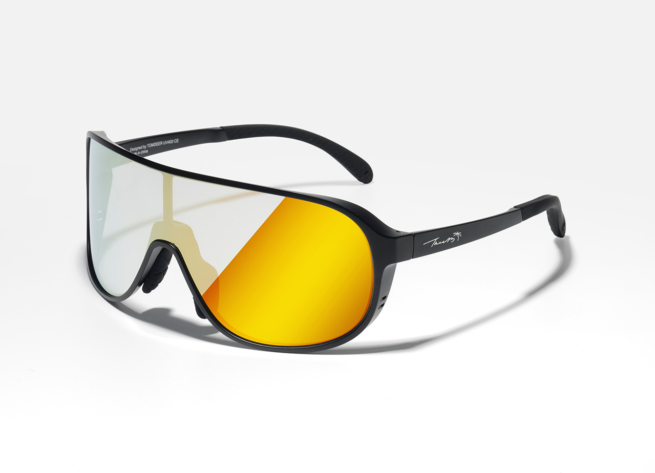 Black Frame_Gold Photochromic Mirror Lens
