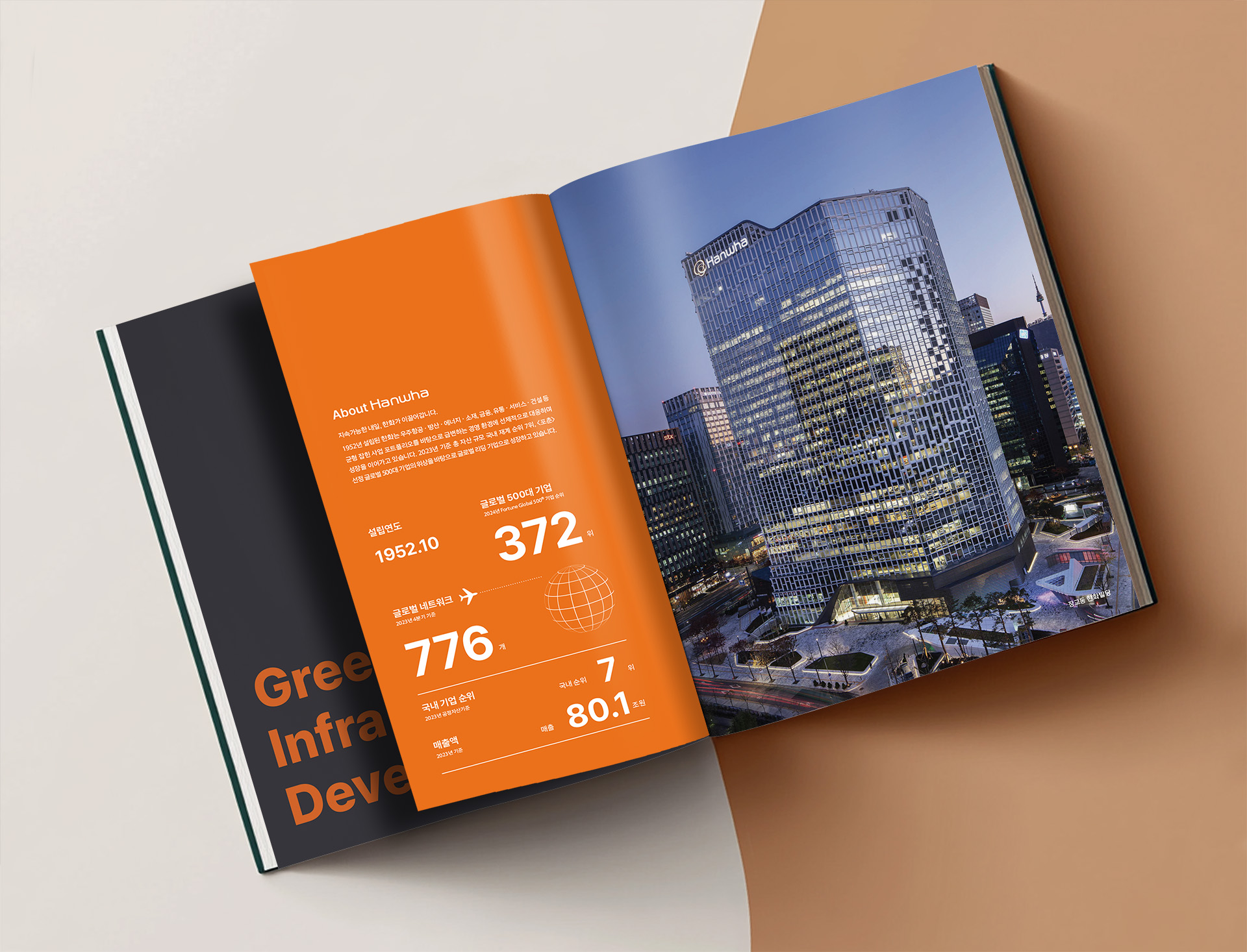 한화 건설부문 기업 브로슈어 인트로 페이지 디자인 02