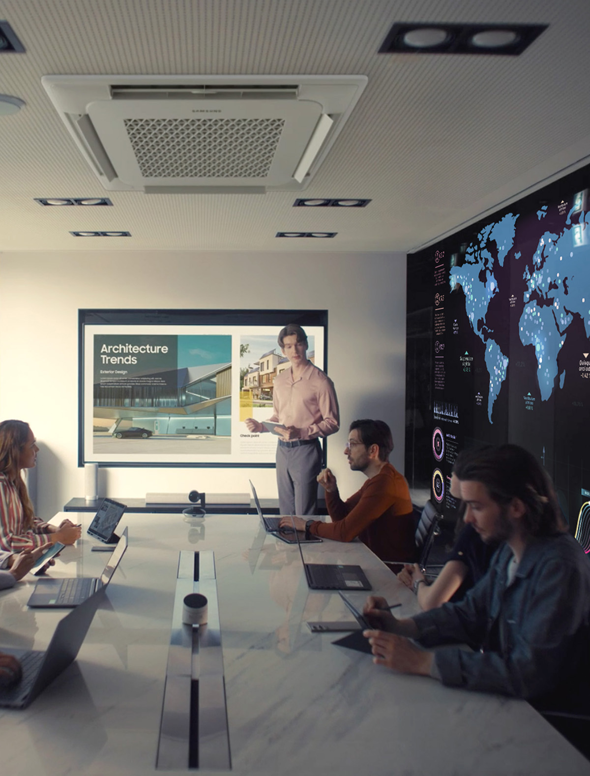 삼성전자 B2B 웹 브로슈어 제작 촬영 디테일 장면