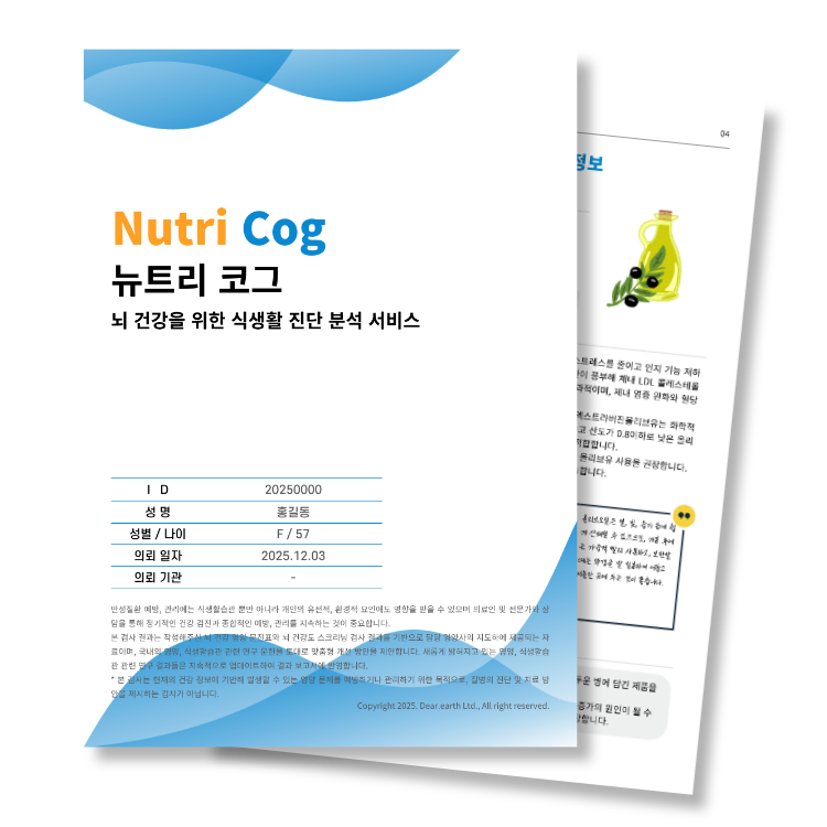 뇌 건강 특화 영양 진단 서비스