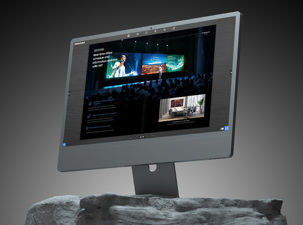 삼성전자 웹 브로슈어 모션 인터랙션 디자인