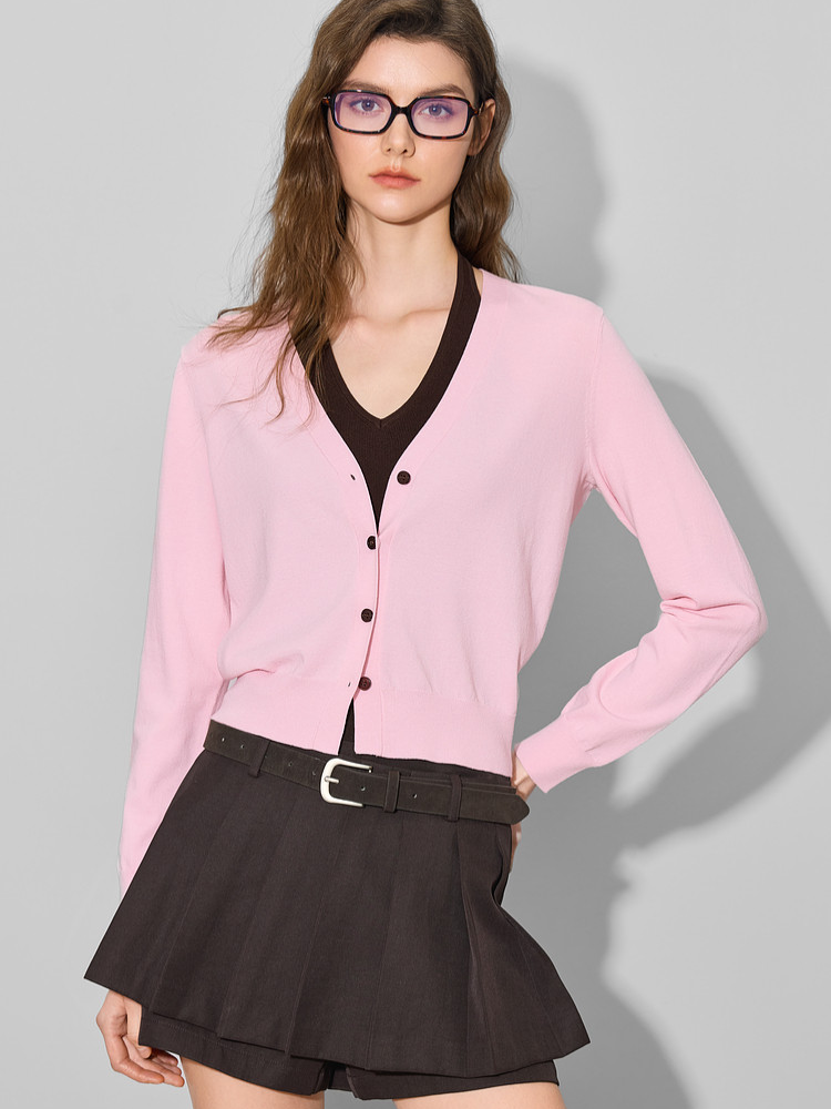 Clair V-Neck Cardigan + Halter Inner : 엘레니크(Elenique)