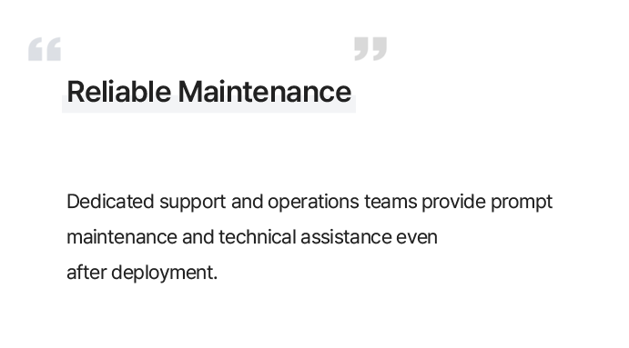 Reliable Maintenance