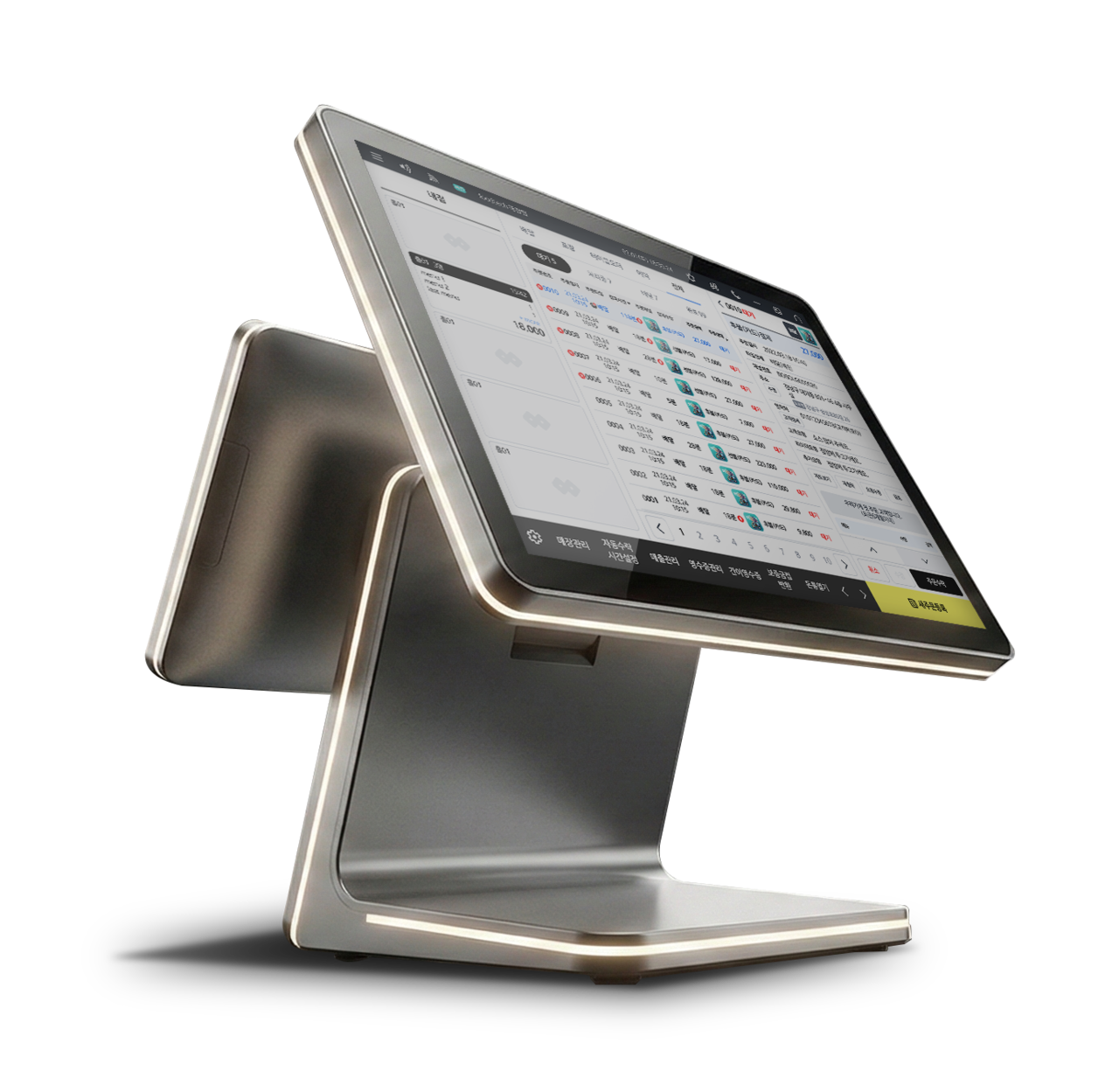 듀얼 모니터 포스기에 설치된 메이트 포스