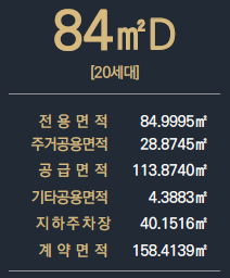아산 배방 라온프라이빗 세대안내 - 84㎡D 개요
