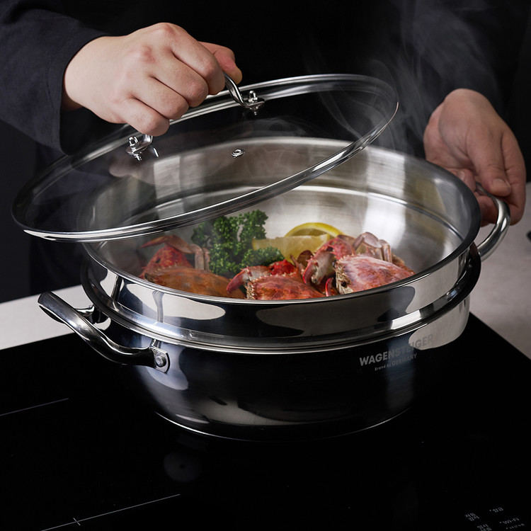 바겐슈타이거 스텐 멀티 2단 스팀팟 32cm 찜기 냄비 찜냄비 : 보탬