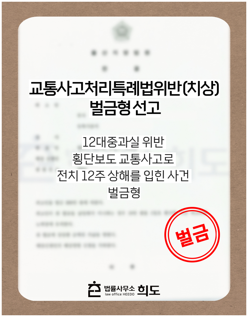 중앙선침범하여 교통사고를 혐의 불기소(혐의없음) 처분 