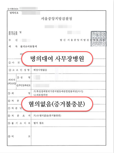 사무장병원무혐의