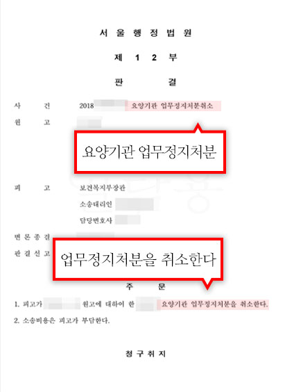 의료행정처분승소
