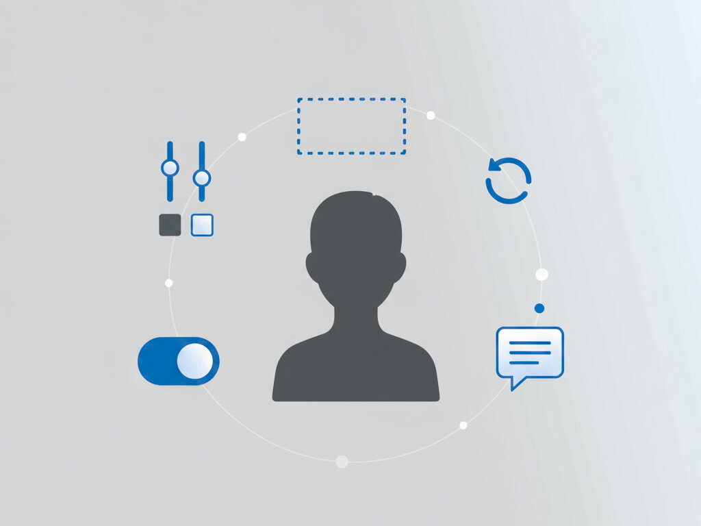 사용자 환경에 맞춰 수어 표시 방식을 조절할 수 있는 EQ4ALL 접근성 맞춤 기능 이미지