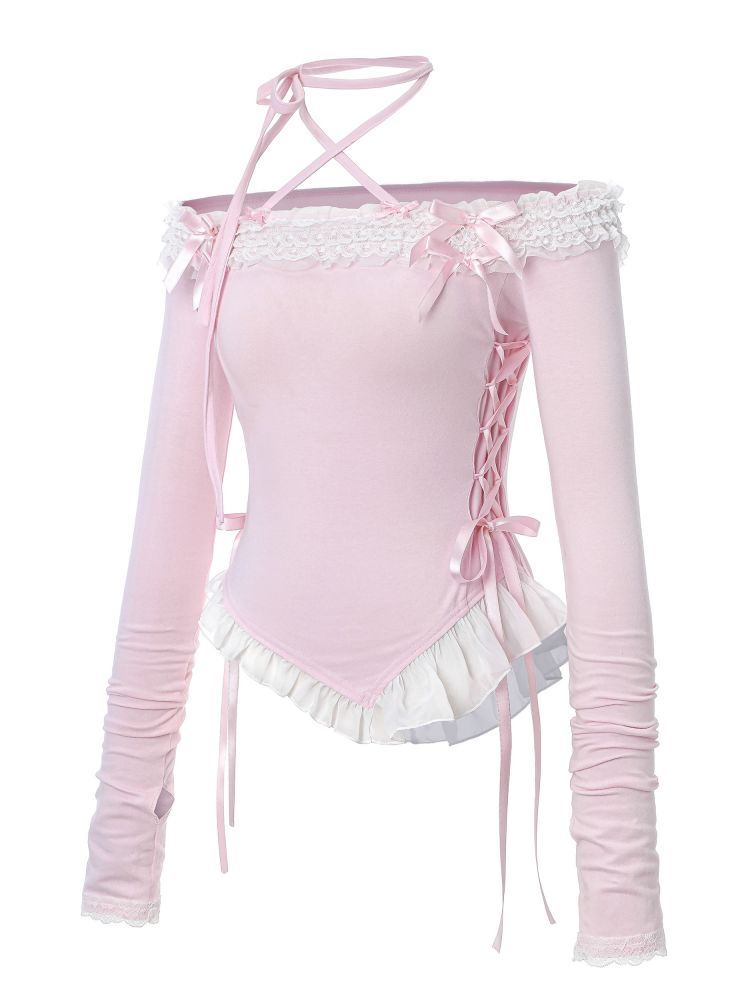 トップス SHUSHU CHERRY DOLLY HIME OFF-SHOULDER T Dolly Hime Off-shoulder t (babypink) : SHUSHU CHERRY
