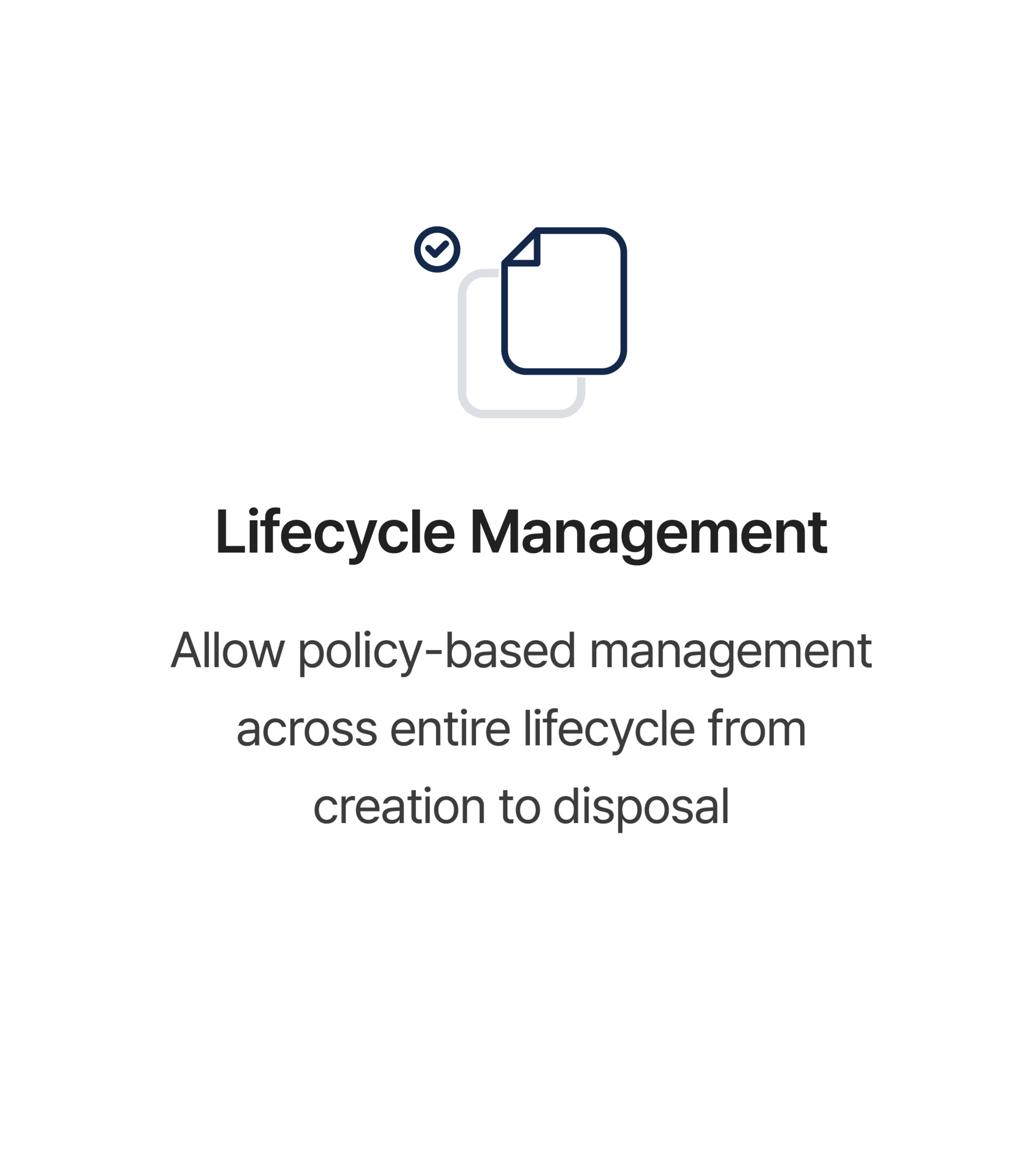 Lifecycle Management