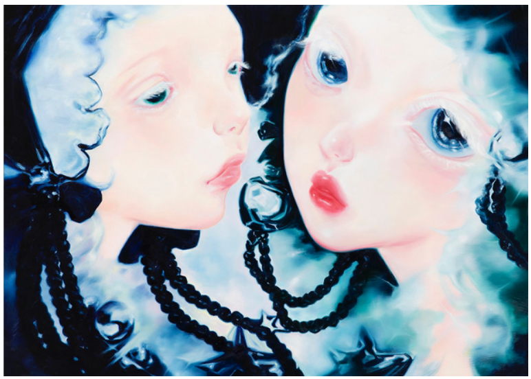 황로이, 두 소녀, 캔버스에 유화, 100x72cm, 2025