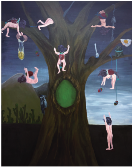 김채윤, 욕망의 형태, 장지에 아크릴, 118x92cm, 2025