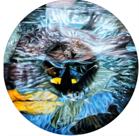 문희주, Echoes Within an Eye 2, 캔버스에 유화, 50x50cm, 2025