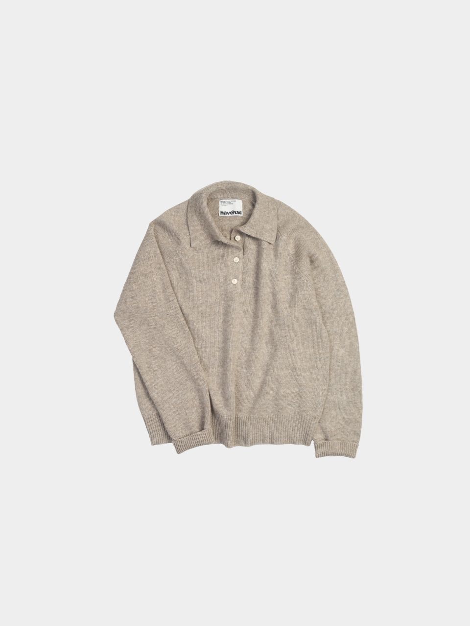 havehad Yak Wool Collar Knit M ベージュ Yak Wool Collar Knit (Beige) : 해브해드 Havehad | 바른 도시 생활 복장