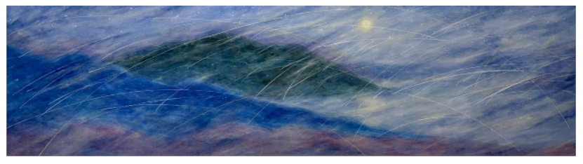 정희정, Forevermore, 장지에 수비안료, 170x45cm, 2025