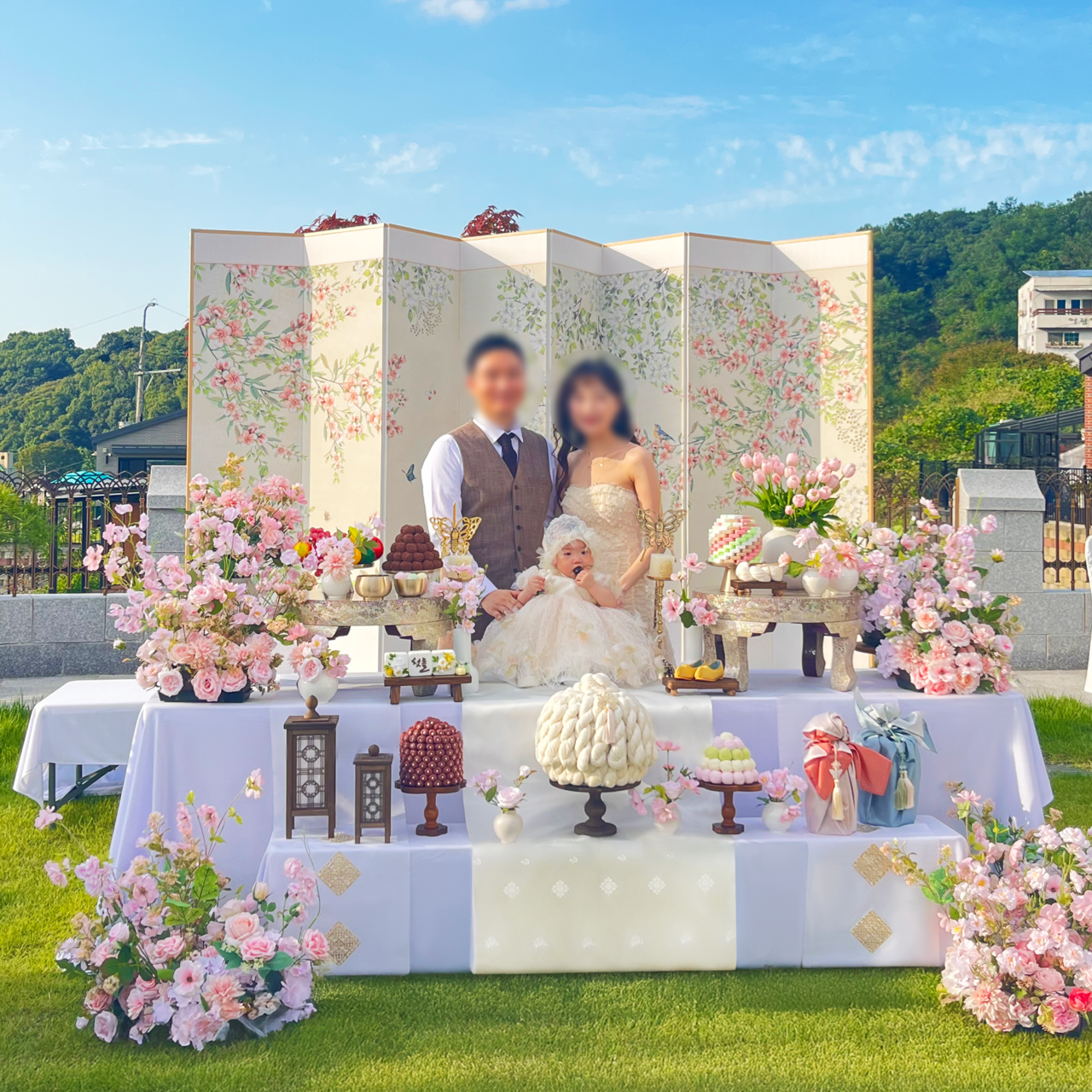 2단 돌상 테이블