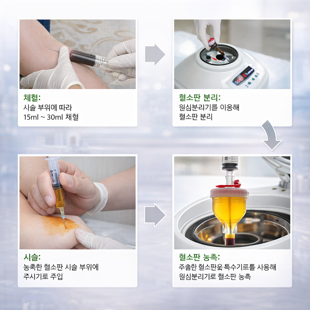 PRP 주사 치료 과정 및 효과