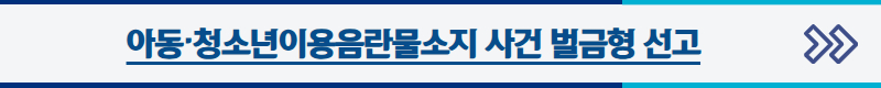 아동·청소년이용음란물소지 사건 벌금형 선고