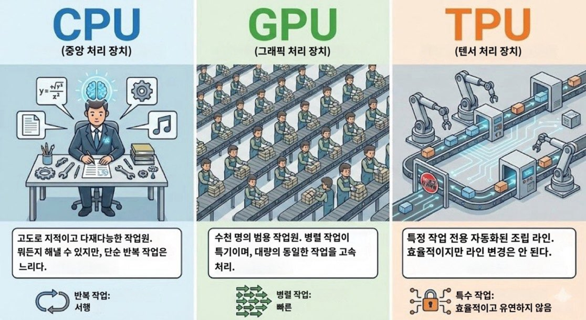 CPU VS GPU VS TPU 차이점? : 에스엔피테크