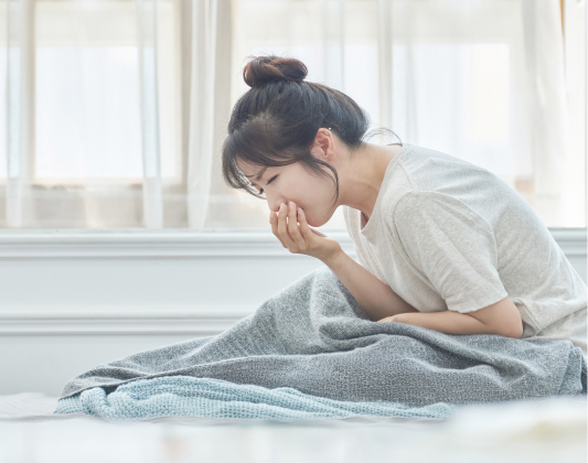 구역, 구토, 설사 등 동반 증상