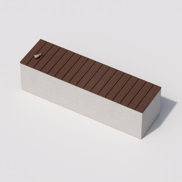 RECTANGLE BENCH (WOOD&CONCRETE)