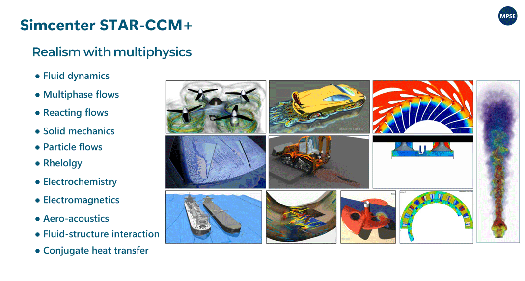 Simcenter STAR-CCM+ provides comprehensive multiphysics capabilities, including multiphase flow, particle dynamics, fluid-structure interaction, and electromagnetics, enabling engineers to analyze complex interactions between different physical domains in a single simulation environment. Simcenter STAR-CCM+는 다상 유동, 입자 거동, 유체-구조 연성(FSI), 전자기 해석 등 다양한 물리 현상을 통합적으로 해석할 수 있어, 서로 다른 물리 영역 간의 복잡한 상호작용을 하나의 시뮬레이션에서 분석할 수 있습니다.