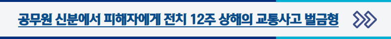 전치 12주 상해의 공무원 교통사고 구약식 벌금형