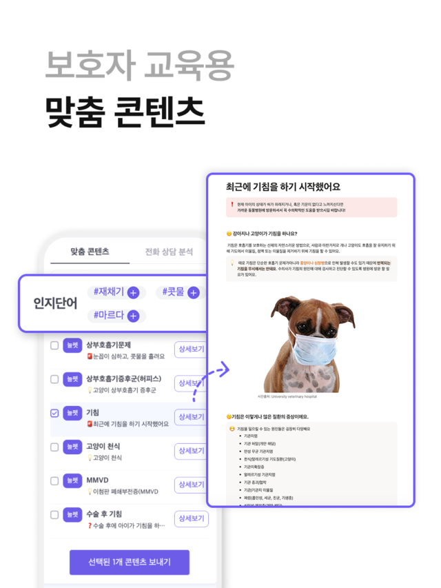 보호자 교육용 맞춤 콘텐츠
