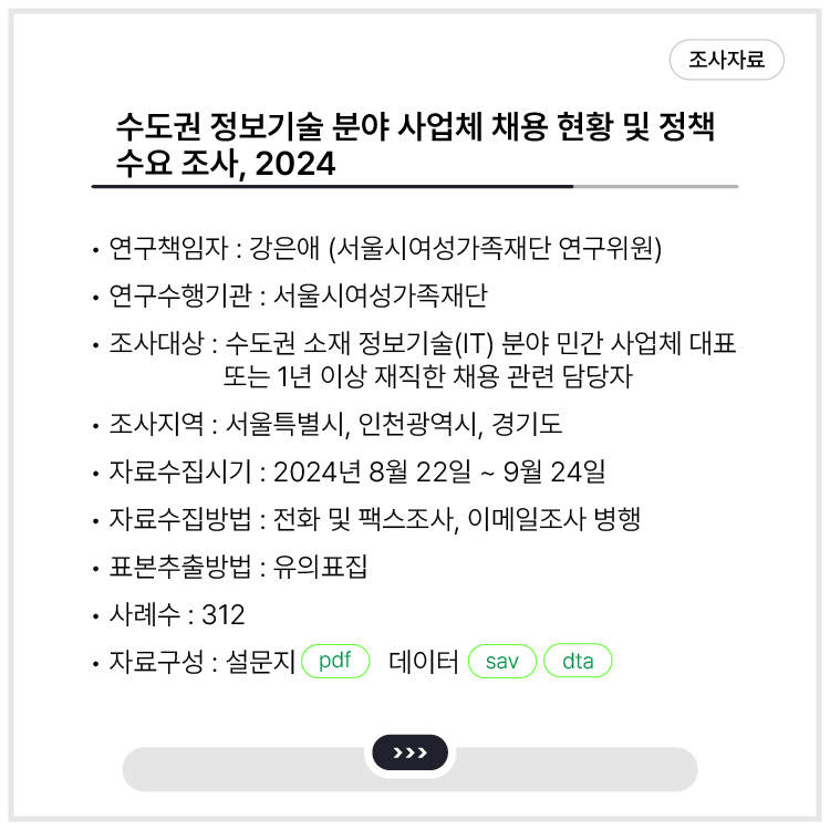 <수도권 정보기술 분야 사업체 채용 현황 및 정책 수요 조사, 2024>