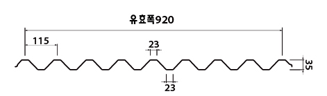 엠스틸 V-115 단면도