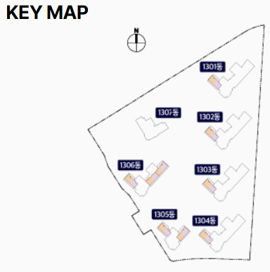 더샵 오산역아크시티 유니트 84㎡A KEY MAP