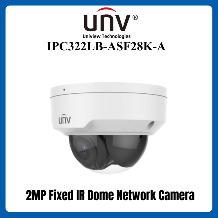 UNV IPC322LB-ASF28K-A 2MP Fixed IR Dome Network Camera (ORDER BASIS)