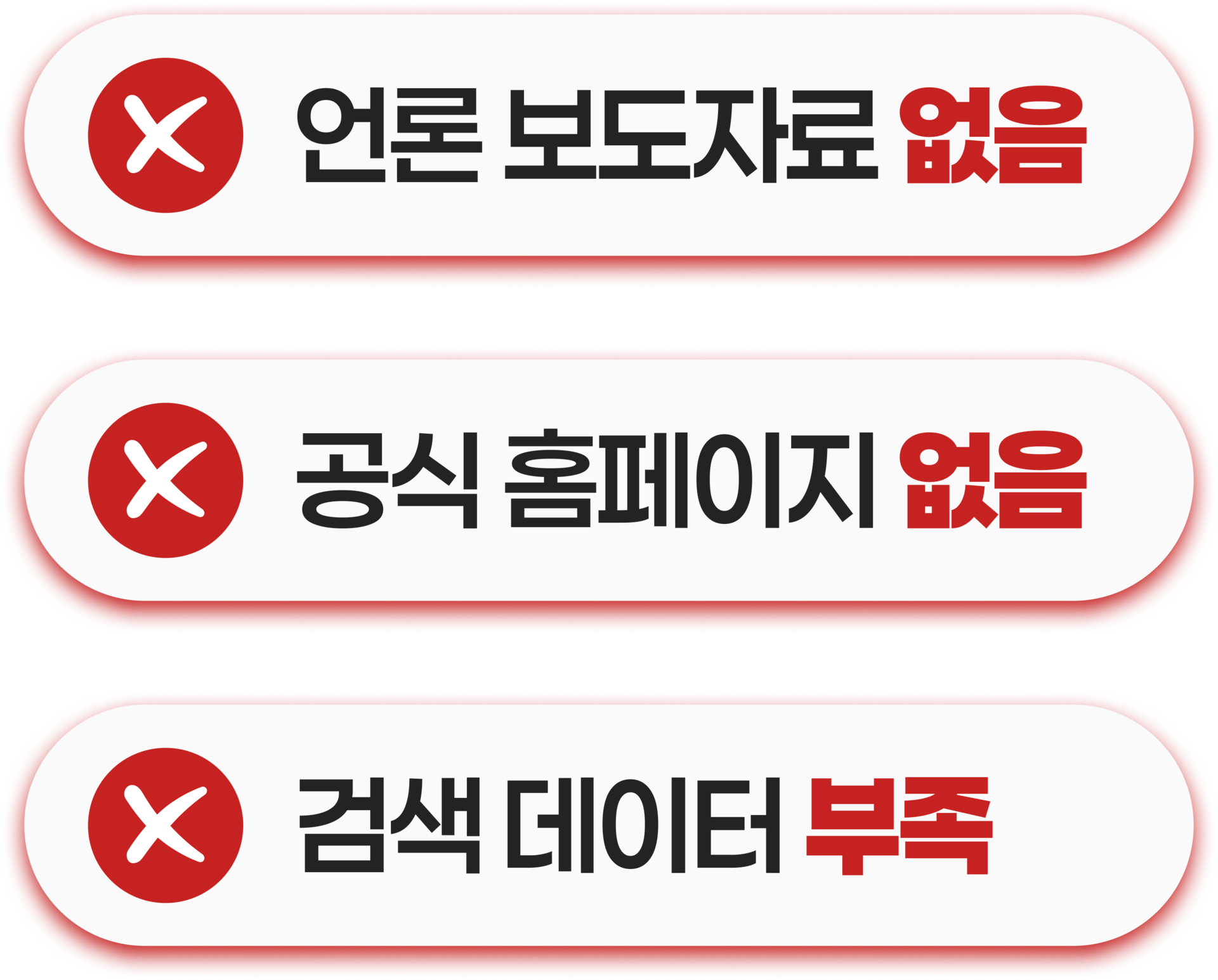 언론 보도자료 없음, 공식 홈페이지 없음, 검색 데이터 부족