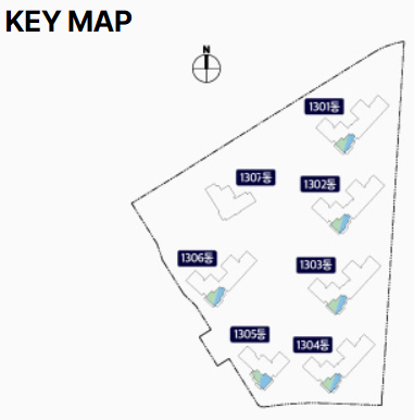 더샵 오산역아크시티 유니트 84㎡B KEY MAP