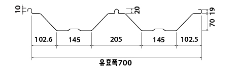 엠스틸 KR-700 단면도