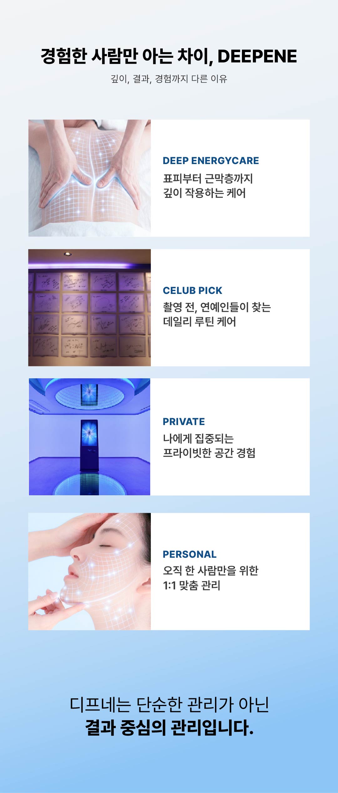 디프네 프리미엄 에스테틱 케어 공간 및 관리 시스템
