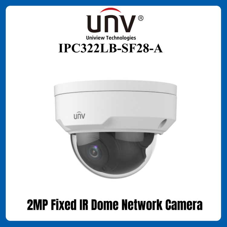 UNV IPC322LB-SF28-A 2MP Fixed IR Dome Network Camera [ORDER BASIS]